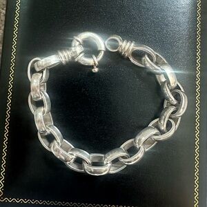 Sterling silver linked bracelet